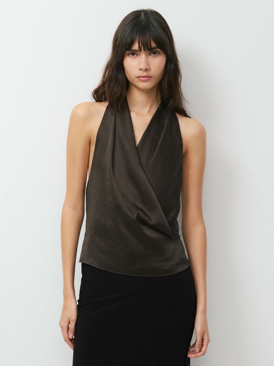 Wilfred Tops - Wilfred Martini Halter Top Smoky Sage